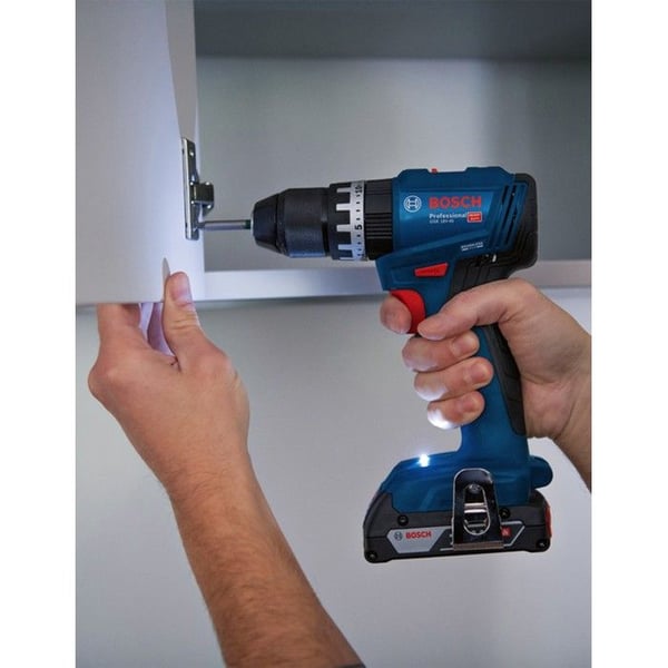 Slagborrmaskin - Bosch - GSB 18V-45 - Trådlös - 2 Li-ion-batterier 2,0 Ah - 18 volt