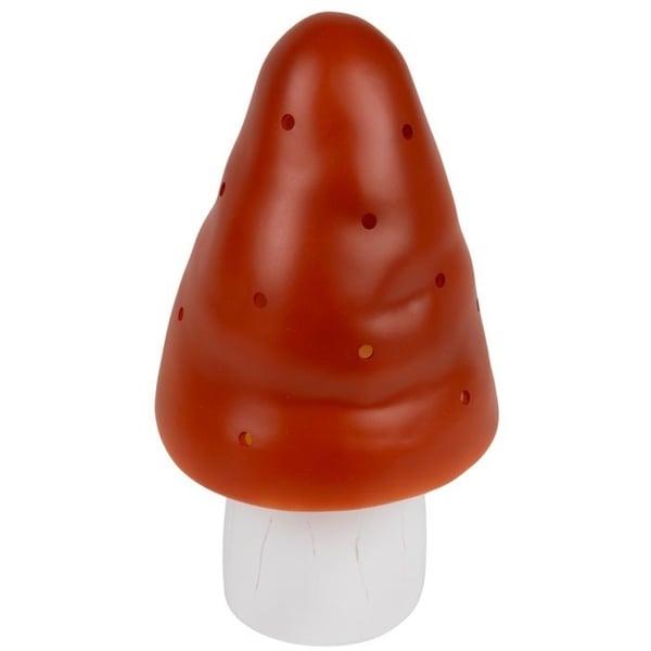 Bordslampa - EGMONT TOYS - Lampa liten röd tegel svamp - LED 1,5W - Transformator 12V - 15x15x28 cm