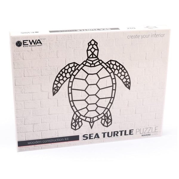 Träväggpussel - Sköldpadda 84 Cm