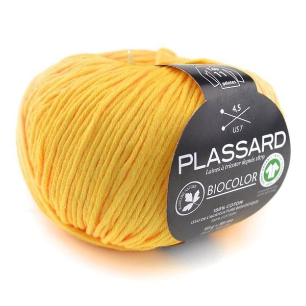 Plassard - Sommartråd att sticka BioColor Soleil Färg. 42 100% ekologisk bomull