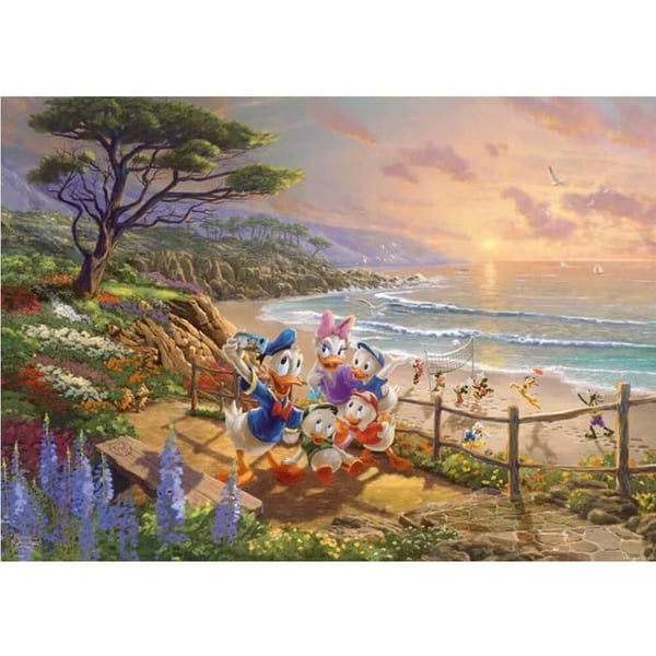 Pussel med 1000 bitar: Thomas Kinkade: Donald och Daisy, Disney: En ankor eftermiddag