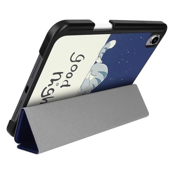 iPad Mini 2021 Fodral - God Natt - Blå - Flera Positionsstöd - Allt-i-ett Skydd - Soft-touch Foder