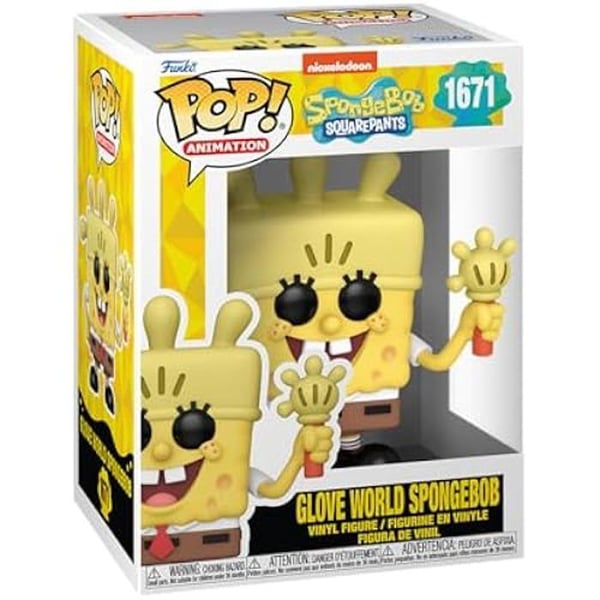 Figur - Funko - Spongebob Fyrkant - 9,5 cm - Kvalitetsvinyl - Luminös Handske