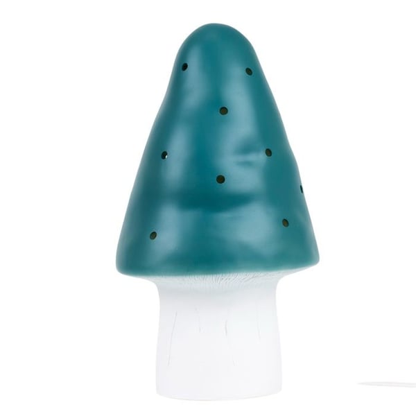 Bordslampa - EGMONT TOYS - Liten svamp - Blågrön - Inbyggd LED 1,5W - 15x15x28 cm