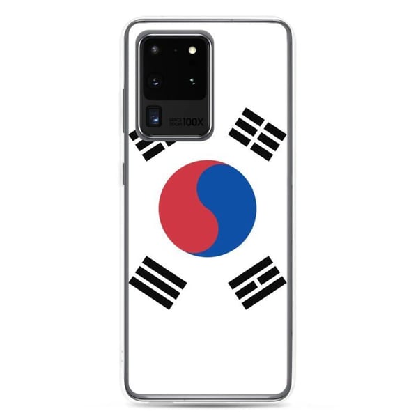 Mobilskal – Sydkoreas flagga – Kompatibel med Samsung Galaxy S20 – Mjukt skal – Slitstarkt och stötresistent – Pixelforma