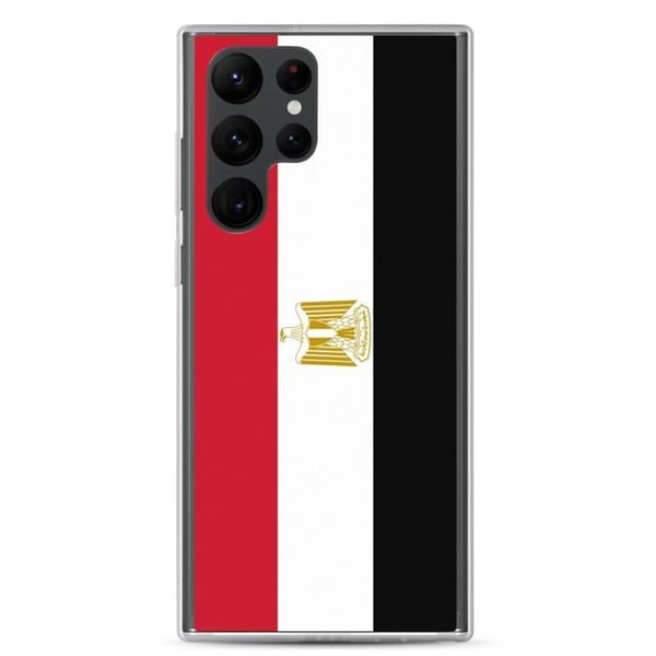 Mobilskal – Egyptens flagga – Kompatibel med Samsung Galaxy S22 – Mjukt fodral – Slitstarkt och stöttåligt – Pixelforma