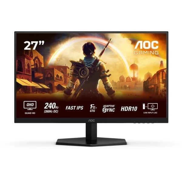 Spel-PC-skärm - AOC - 27'' - QHD - 260Hz (OC, 240Hz Nativ) - Snabb IPS - 0,3ms - Q27G42ZE