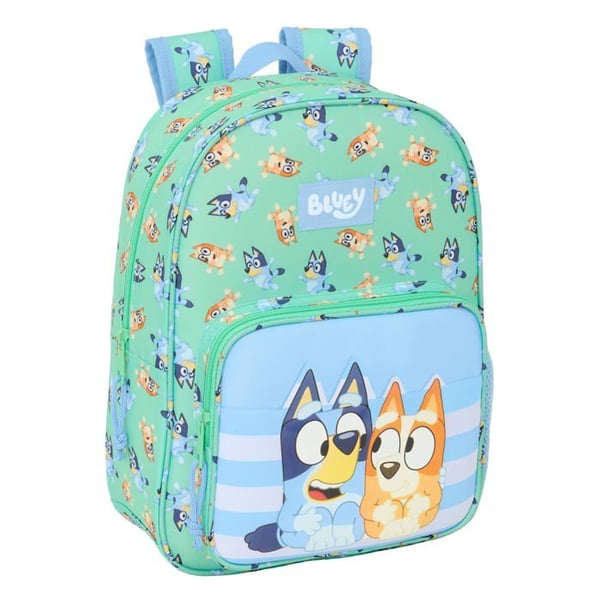 Skolryggsäck för barn - safta - Anpassningsbar till vagn - 26x11x34 cm - Vattengrön - Hållbar polyester