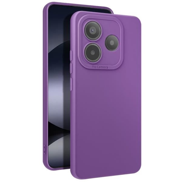 Fodral för Xiaomi Redmi Note 14 5G mjuk silikon skydd för kamerablocket lila