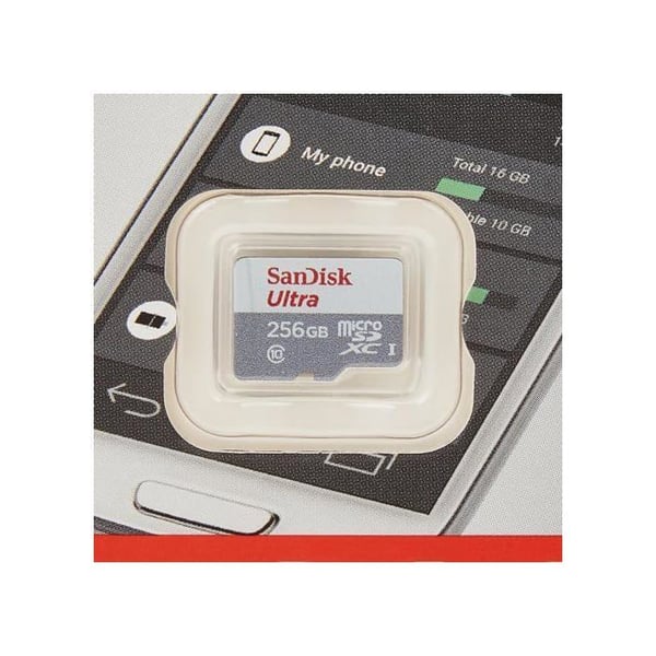 Minneskort - SanDisk - ULTRA microSDXC - 256 Go - 100 MB/s - A1 CL10