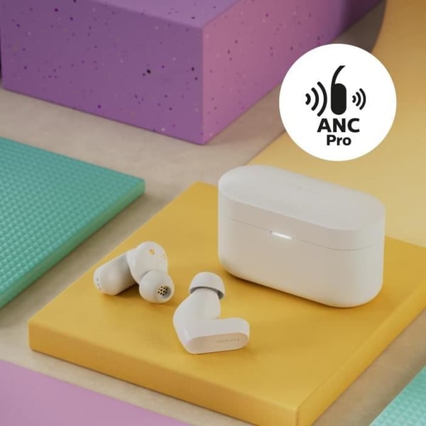 In-ear hörlurar - Philips - TAT3509WT - Trådlös - Brusreducering - Laddningsfodral för ficka