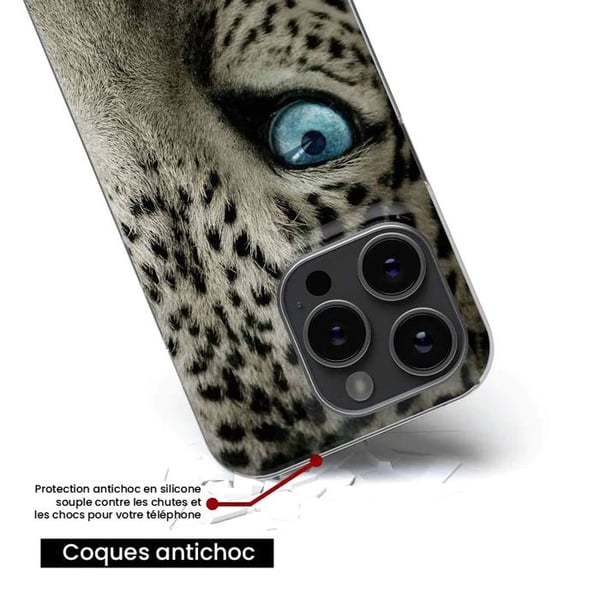 Tryckt silikonfodral kompatibelt Samsung Galaxy S23 Plus Leopard Eye