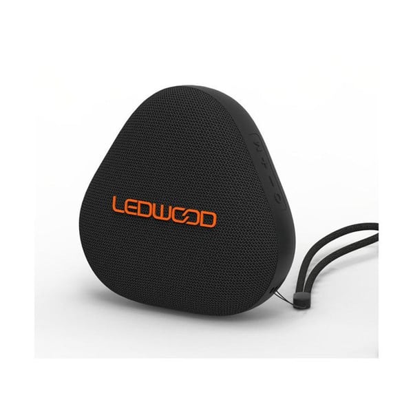 Trådlös Bluetooth-högtalare 15W med LED-belysning Vattentålig Ledwood Svart