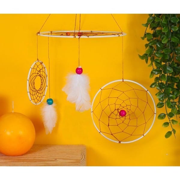 Kit för att göra en mobil - Bohemian chic drömfångare