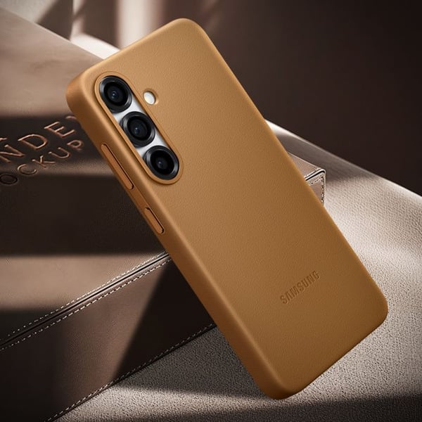 Skydd för Galaxy S25 Kindsuit-kollektionen i premium läder Samsung Guld