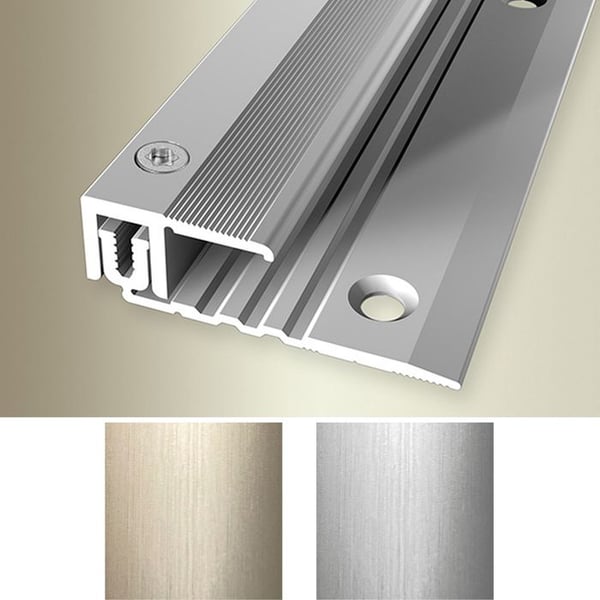 PROVISTON Avslutningsprofil Kompensationsprofil l 28 mm Kompensation av H 6.5 - 16 mm L 1000 mm Profil i aluminium Platin...
