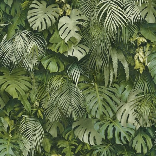 A.S. Creation Greenery 372802 non-woven tapet natur 0.53 m x 10.05 m grön