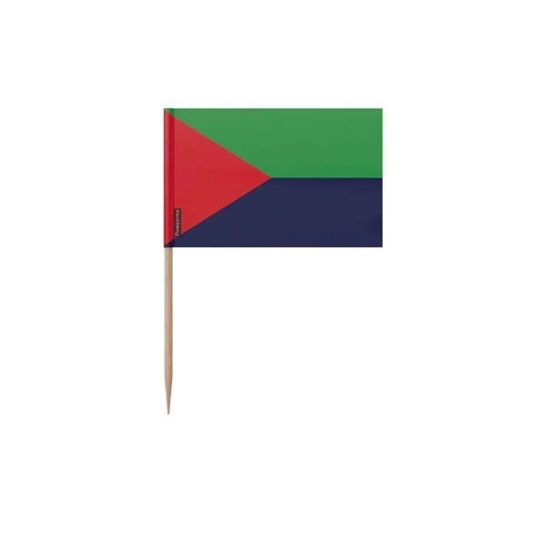 Tandpetare Flagga Martinique - Flerfärgad - 8 cm - 100 stycken - Självhäftande plast - Bambu pinne