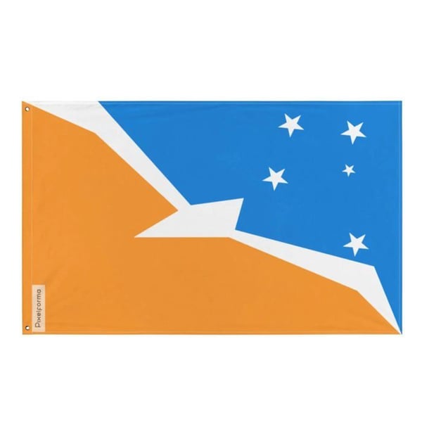 Argentinsk Antarktisk flagga – 60 x 90 cm – Hållbar polyester – 2 Metallöljett – Inomhus / Utomhus – Pixelforma