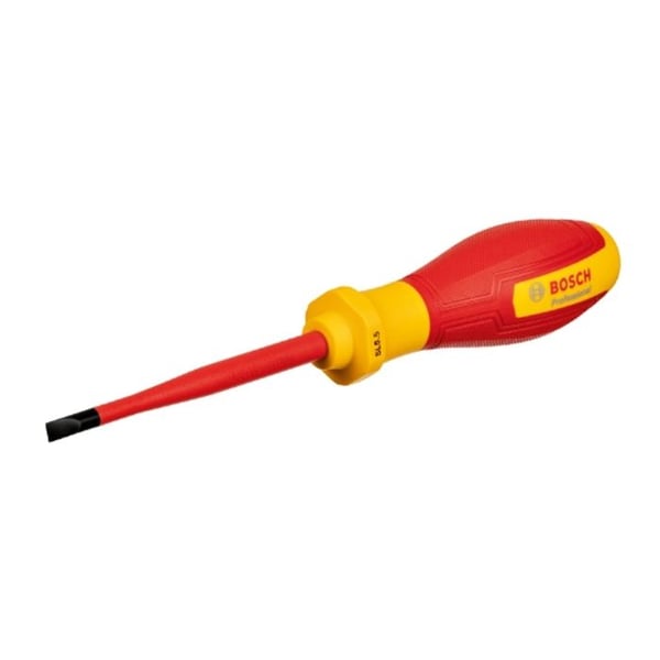 Bosch Professional VDE flat skruvmejsel 5,5x100 (certifierad upp till 1 000 V, isolerad med termoplastiskt elastomer (TPE))