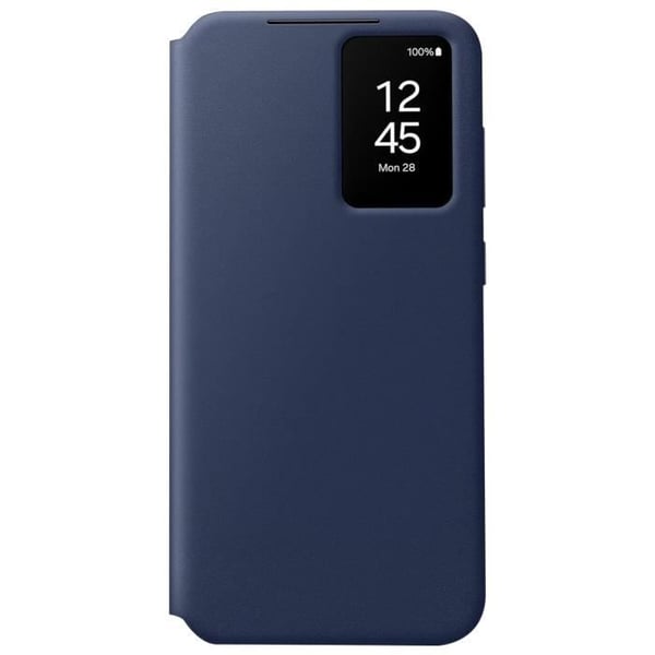 Fodral för Samsung Galaxy S24 FE Med Fönster och Touchfunktion, Kortfack Samsung Mörknatt