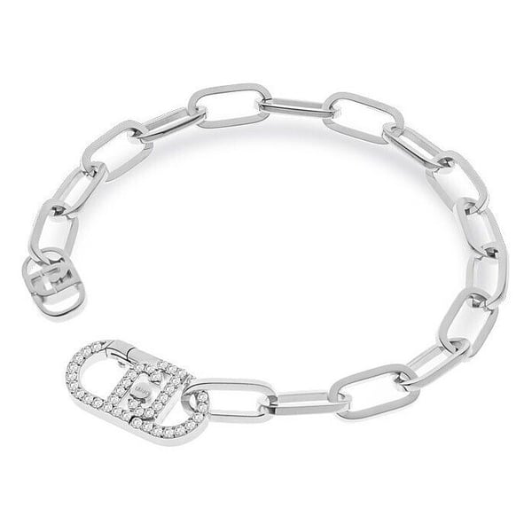 Armband i stål med kristaller Fashion LJ2618
