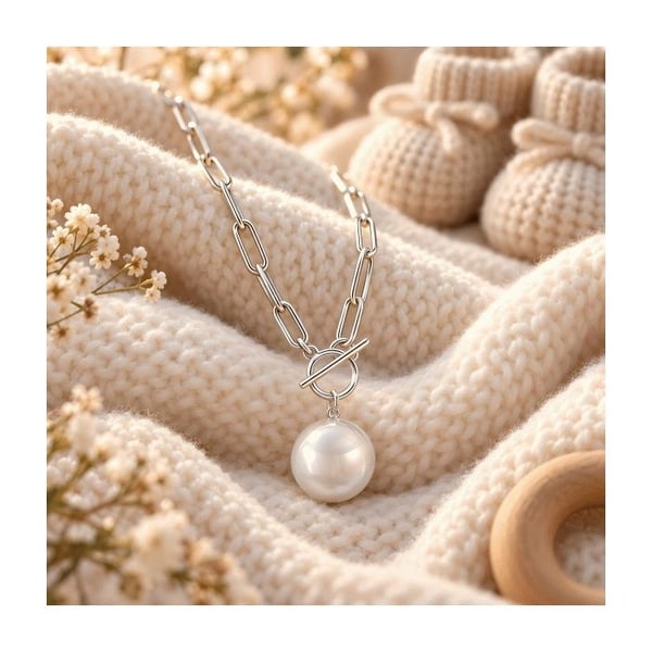 Silver chunky stickad mamma bola