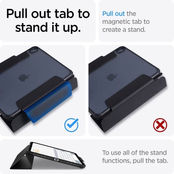 iPad Mini 6 Cover - Spigen - ACS03765 - Ultra Hybrid Pro - Mat Sort - 8,3 Tommer - 170g