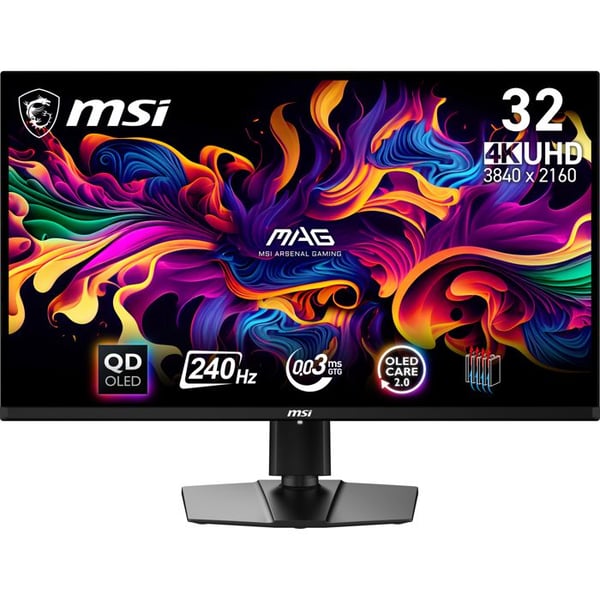 Gaming Skærm - MSI - MAG 321UPX QD-OLED - 31,5' UHD - 10 bits farve - OLED Quantum Dot