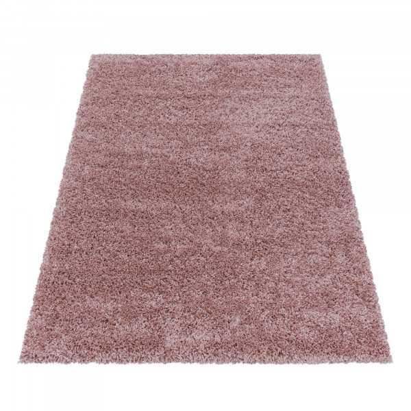 Sällskapsmatta Shaggy Design Mjuk Hår Monokrom Rosa (100x200 cm)