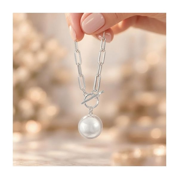 Silver chunky stickad mamma bola