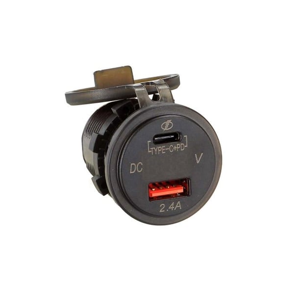 Bil-laddare USB 12V/24V USB-A/USB-C 5V 3.1A snabbladdning