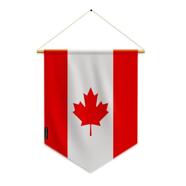 Fanion – Kanadas flagga – 30 x 45 cm – Polyester – Att hänga – Pixelforma