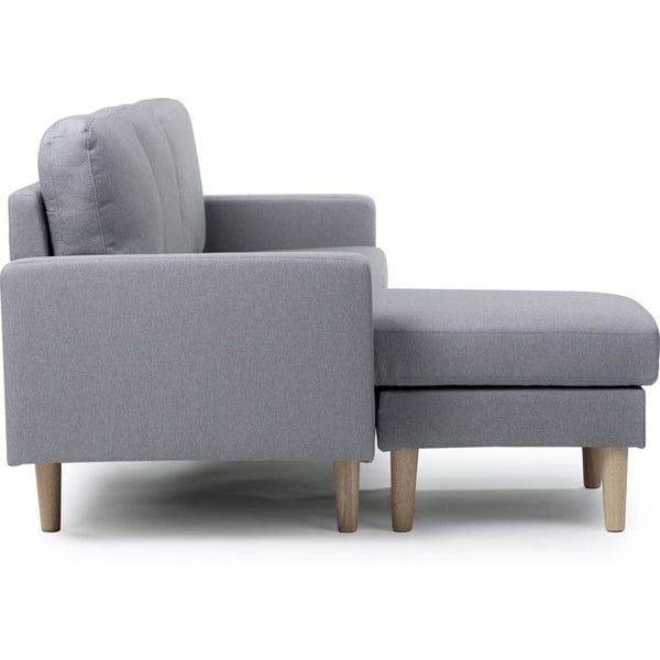 Reversibel hjørnesofa i stof "Gabby" - 3 pladser - Lys Grå