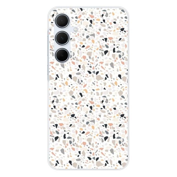 Tryckt silikonfodral som är kompatibelt med Samsung Galaxy A35 5G Terrazzo färg