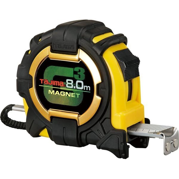 Professionel Målebånd - TAJIMA - h1550mw - 8m - 27mm - G-lock med Magnet