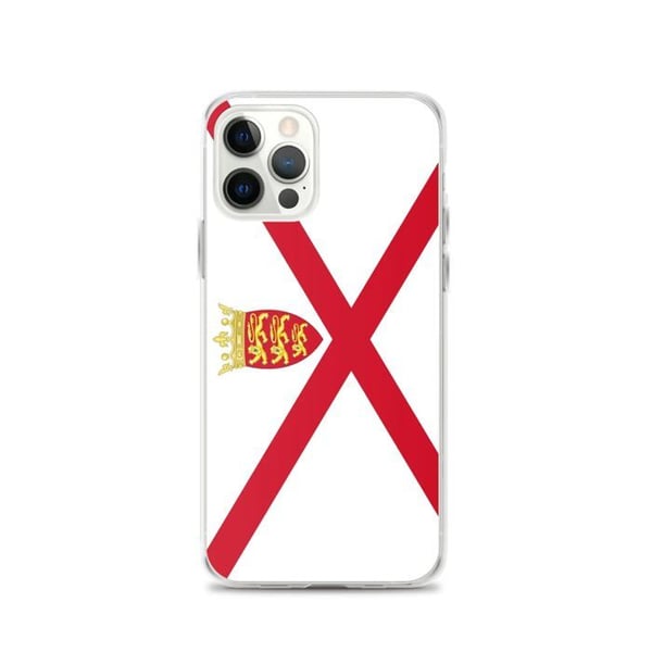 Telefonfodral – Jersey-flagga – Kompatibel med iPhone 12 Pro – Mjuk fodral – Slitstark och stötresistent – Silikon – Pixelforma