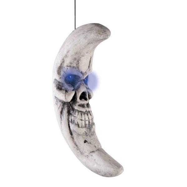 Demi-Lune att hänga - PTIT CLOWN - 22264 - Luminös Halloween Dekoration - Plast - 40 cm - Batterier ingår Demi-Lune att hänga - PTIT CLOWN - 22264 - Luminös Halloween Dekoration - Plast - 40 cm - Batterier ingår