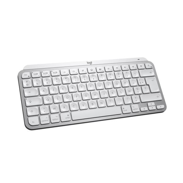 Tangentbord - Trådlöst - Logitech - MX Keys Mini - AZERTY - Bakgrundsbelyst - För Mac kompakt - Ljusgrå