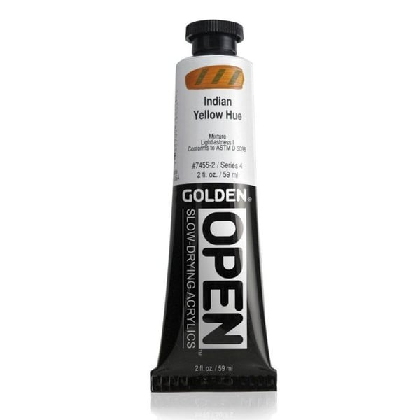 Akrylfärg - Golden - Öppen 60ml - Indisk gul nyans - Blandad - Avancerad