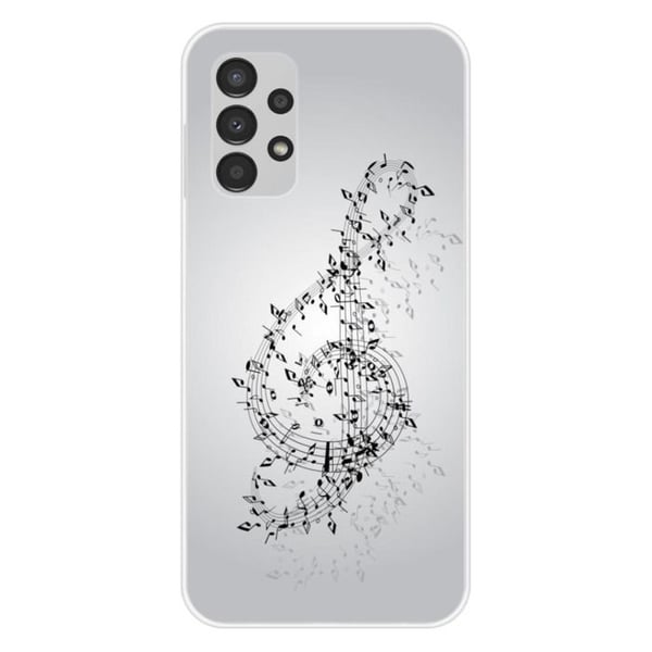 Tryckt silikonfodral som är kompatibelt med Samsung Galaxy A13 4G Vals av noter