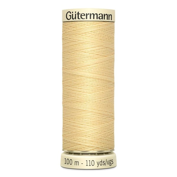 Syddtråd 100% polyester Gutermann 1 Spole - Att 325 - ljusgul