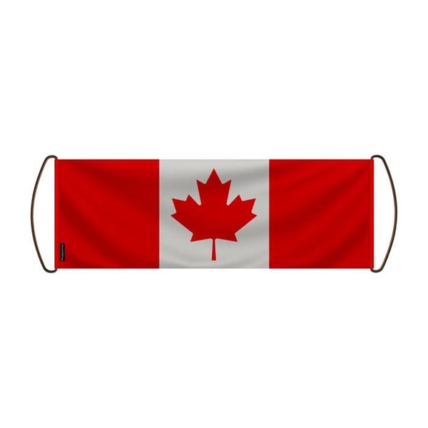 Rullbanner – Kanadas flagga – 17 x 50 cm – Polyester – Handflagga – Pixelforma