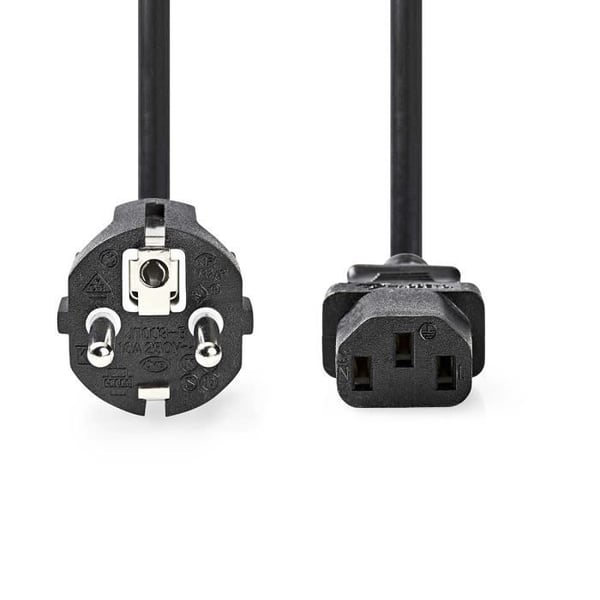 Strömkabel - NEDIS - CEGL10030BK30 - 3.00 m - Manlig jordad kontakt - Svart