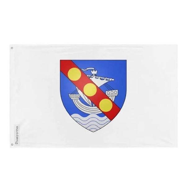 Drapeau Trois-Pistoles – 90 x 150 cm – Hållbar Polyester – 2 Metallöglor – Inomhus / Utomhus – Pixelforma