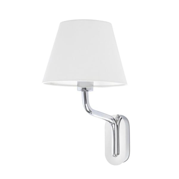 Vägglampa - Faro - ETERNA - Krom - E27 - Stål och textil - IP20