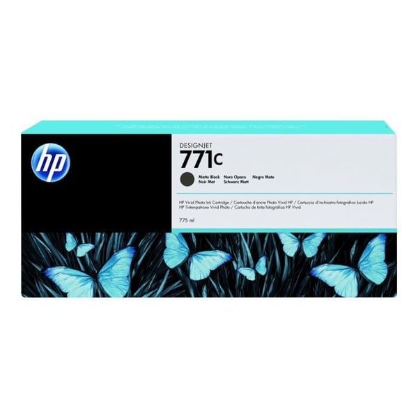 HP - 1 bläckpatron 771C Original - 775 ml - Svart