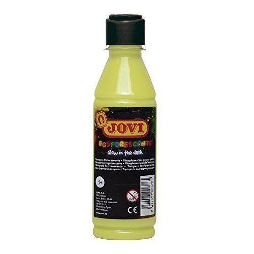 Jovi fosforescerande temperafärg gul 250 ml – lyser i mörkret