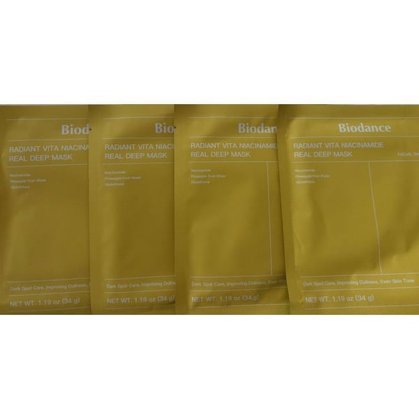 BIODANCE strålande vita niacinamid riktig djupmask - 4 paket