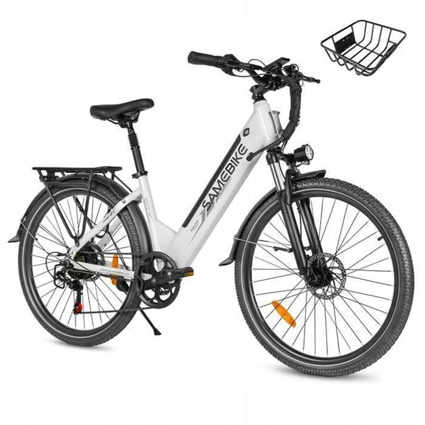 SAMEBIKE - RS-A01 Pro-T - Elcykel - Motor 500W - Batteri 36V 15Ah - Max Hastighet 25km/h - 90KM Räckvidd - Vit